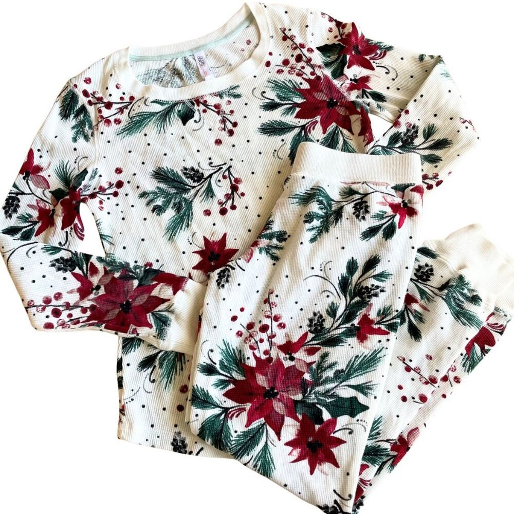 Gilligan & O'Malley Women's Christmas Holiday Poinsettia PJs Pajamas Set - Sz XS